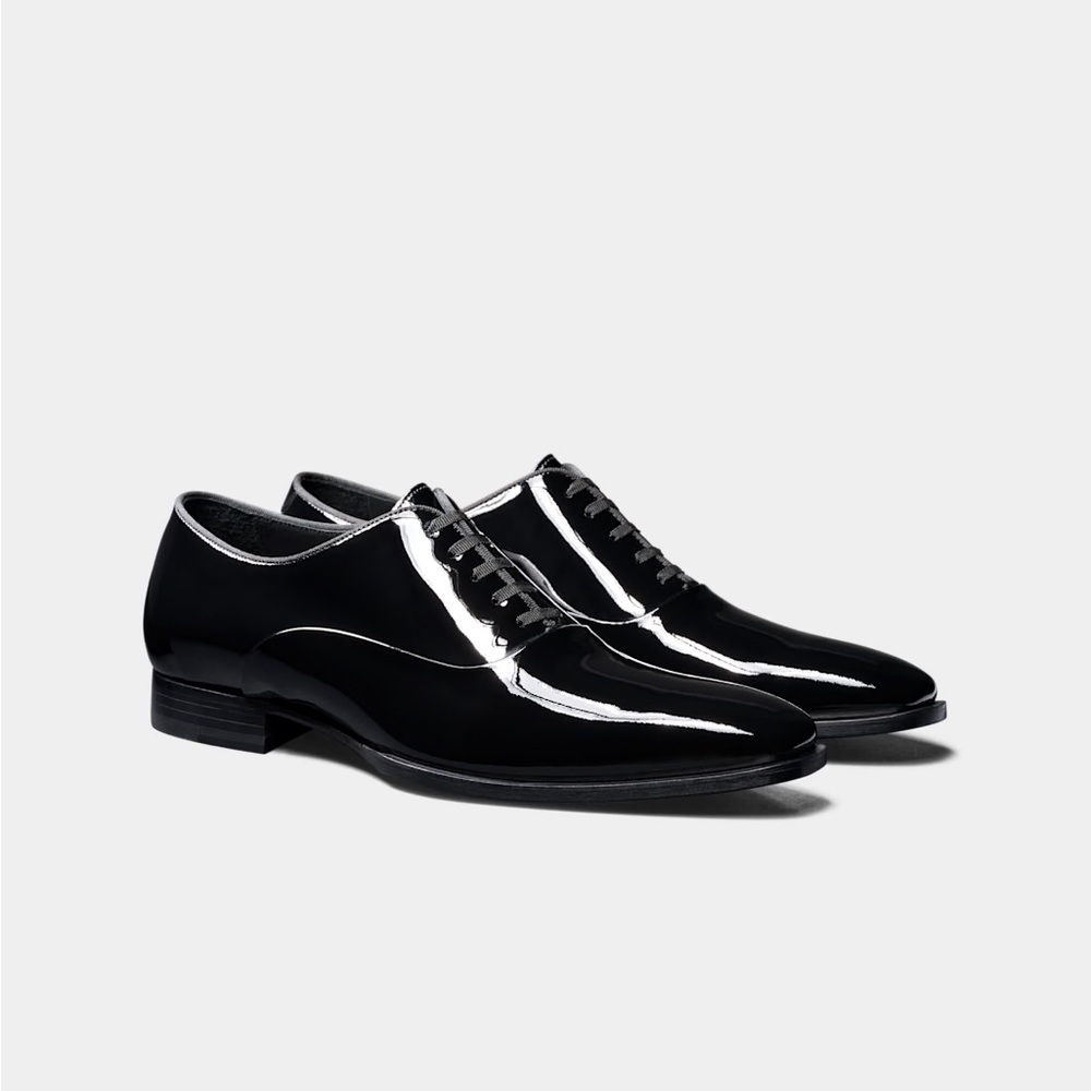 Elegant Black Patent Leather Oxfords